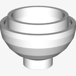 DOME 2X2, INVERTED W. ONE STUD X 100