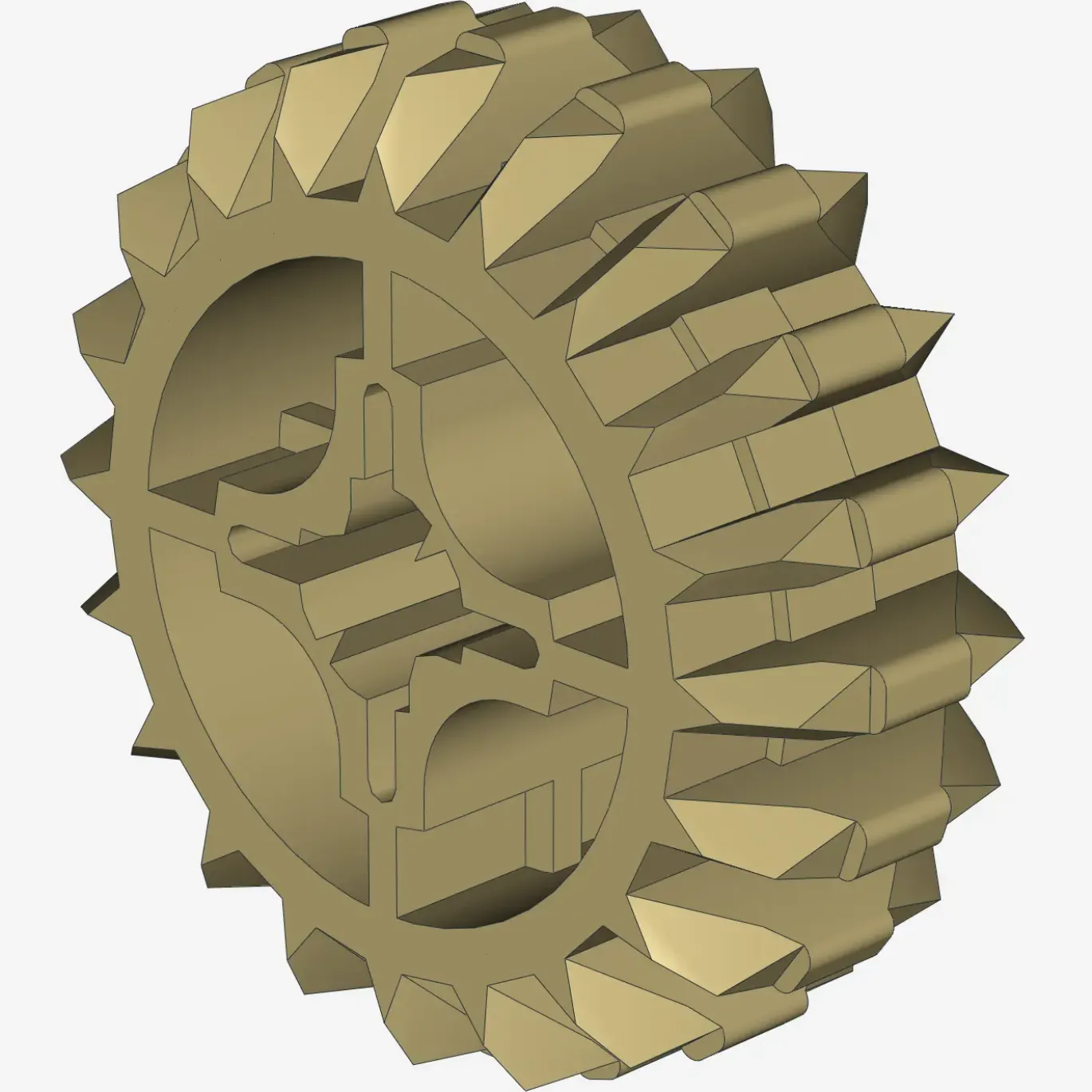 DOUBLE CONICAL WHEEL Z20 1M X 25