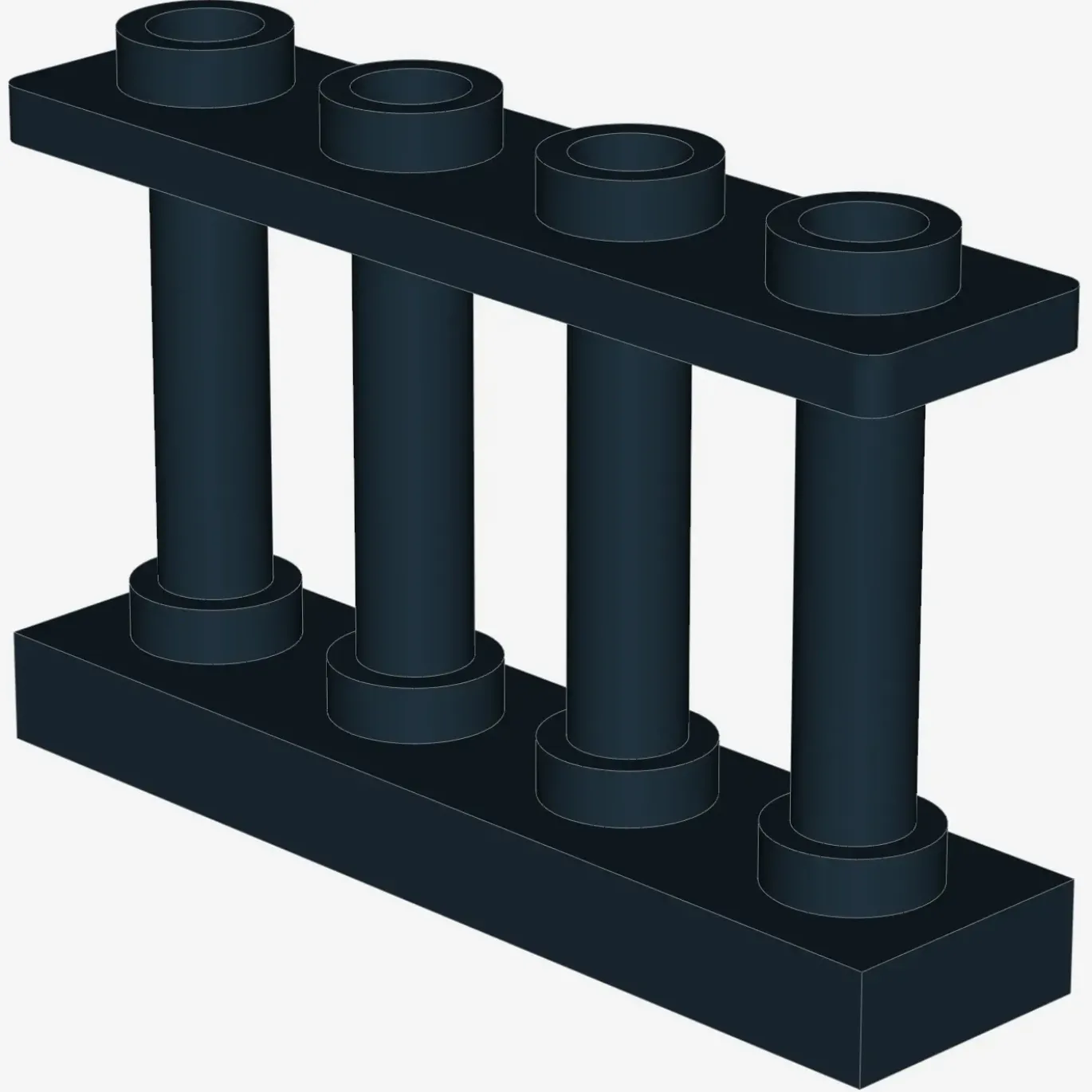 FENCE 1X4X2 W. 4 KNOBS X 25