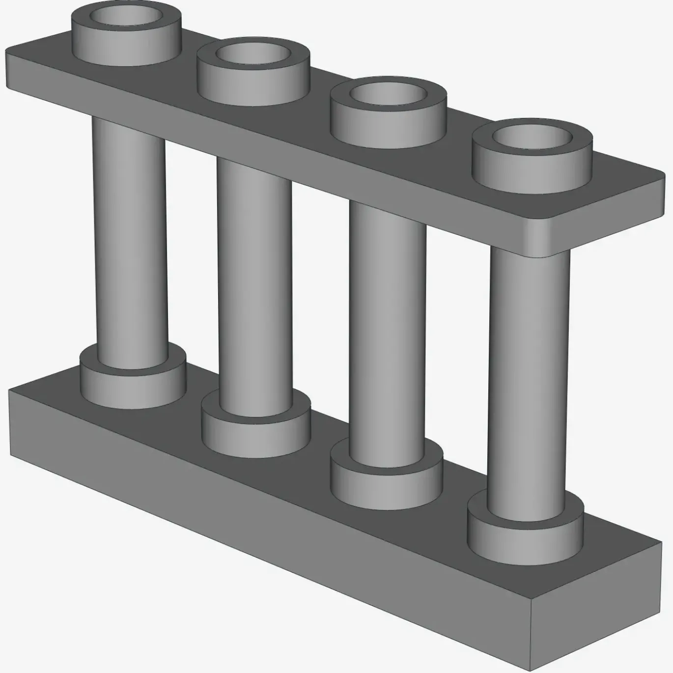 FENCE 1X4X2 W. 4 KNOBS X 25