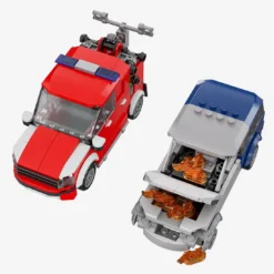 Feuerwehr Parkhauslöschfahrzeug mit Autowrack
