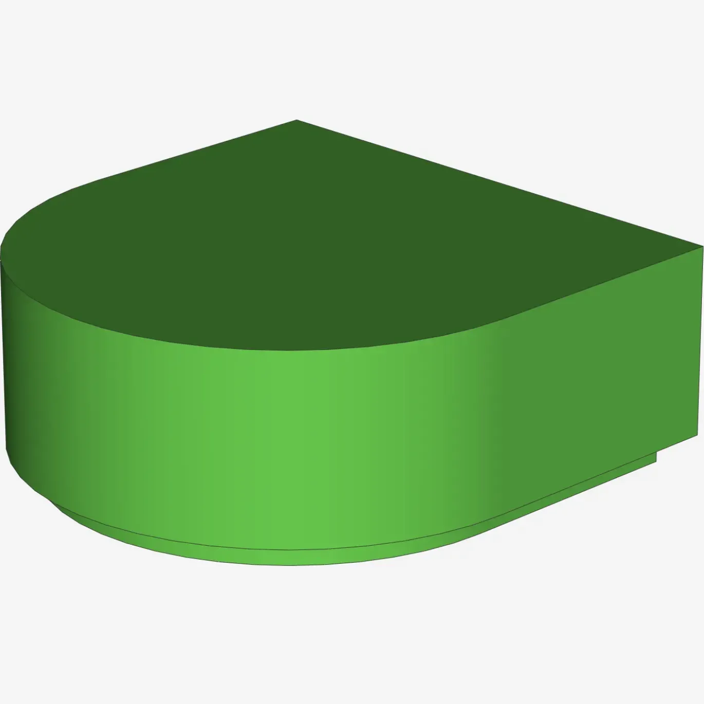 FLAT TILE 1x1 ½ CIRCLE X 200