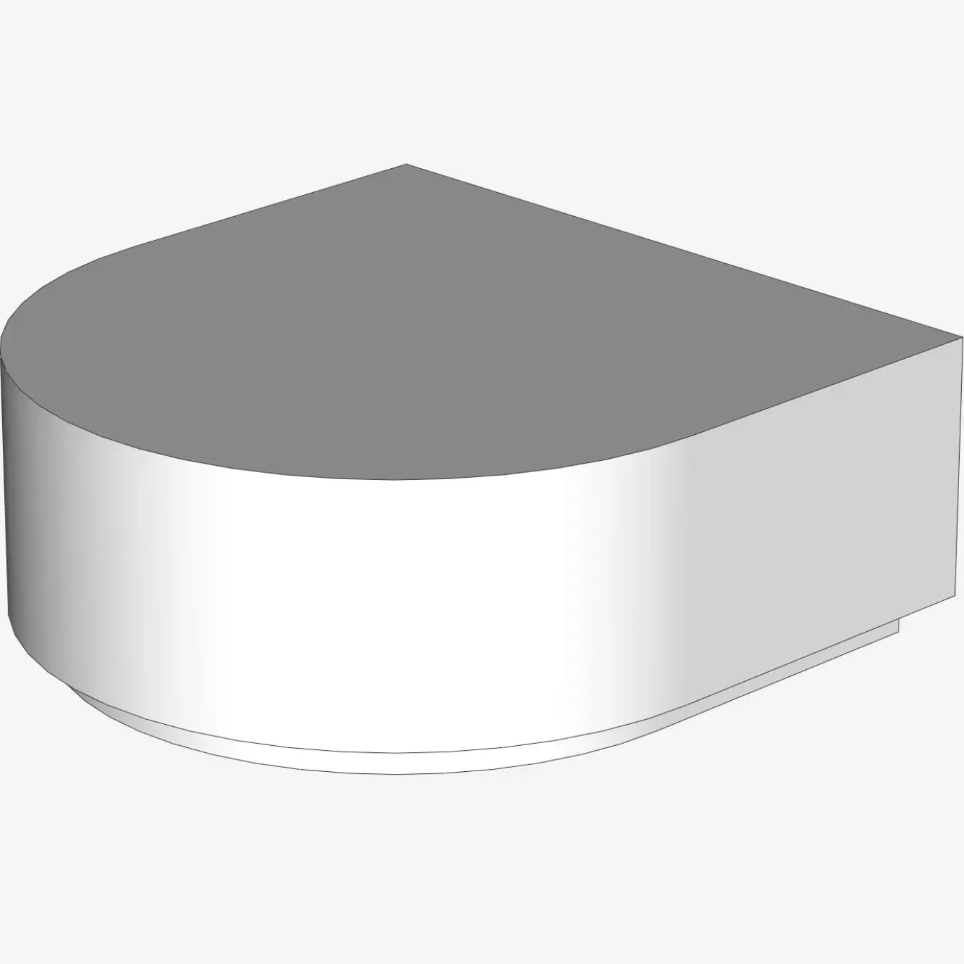 FLAT TILE 1x1 ½ CIRCLE X 200