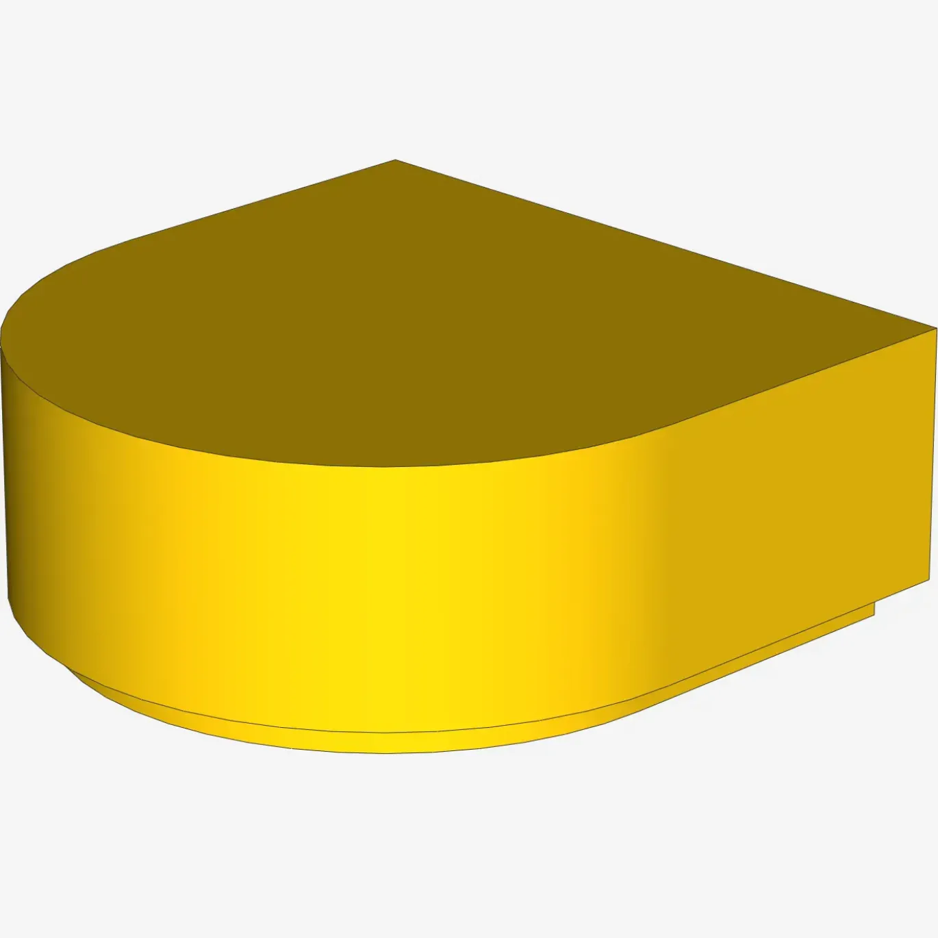 FLAT TILE 1x1 ½ CIRCLE X 200
