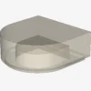 FLAT TILE 1x1 ½ CIRCLE X 200