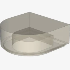 FLAT TILE 1x1 ½ CIRCLE X 200