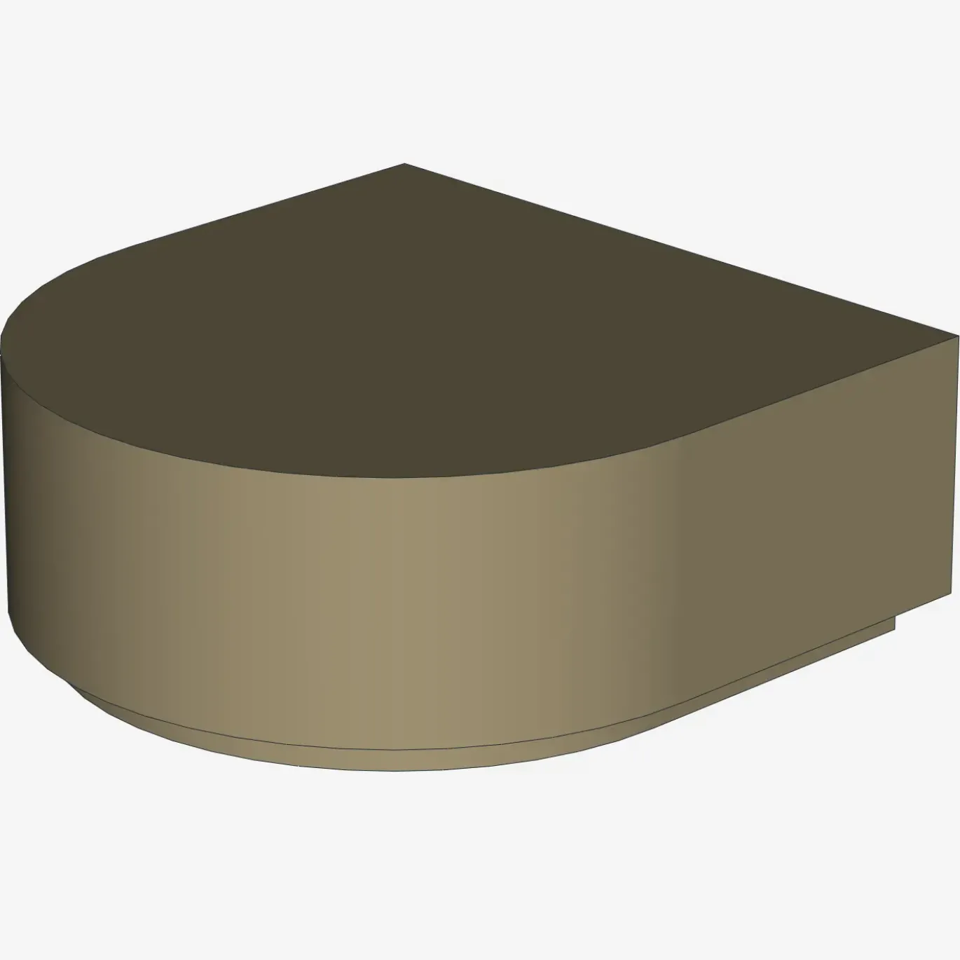 FLAT TILE 1x1 ½ CIRCLE X 200