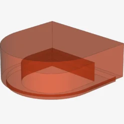 FLAT TILE 1x1 ½ CIRCLE X 200