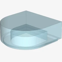 FLAT TILE 1x1 ½ CIRCLE X 200