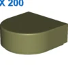 FLAT TILE 1x1 ½ CIRCLE X 200
