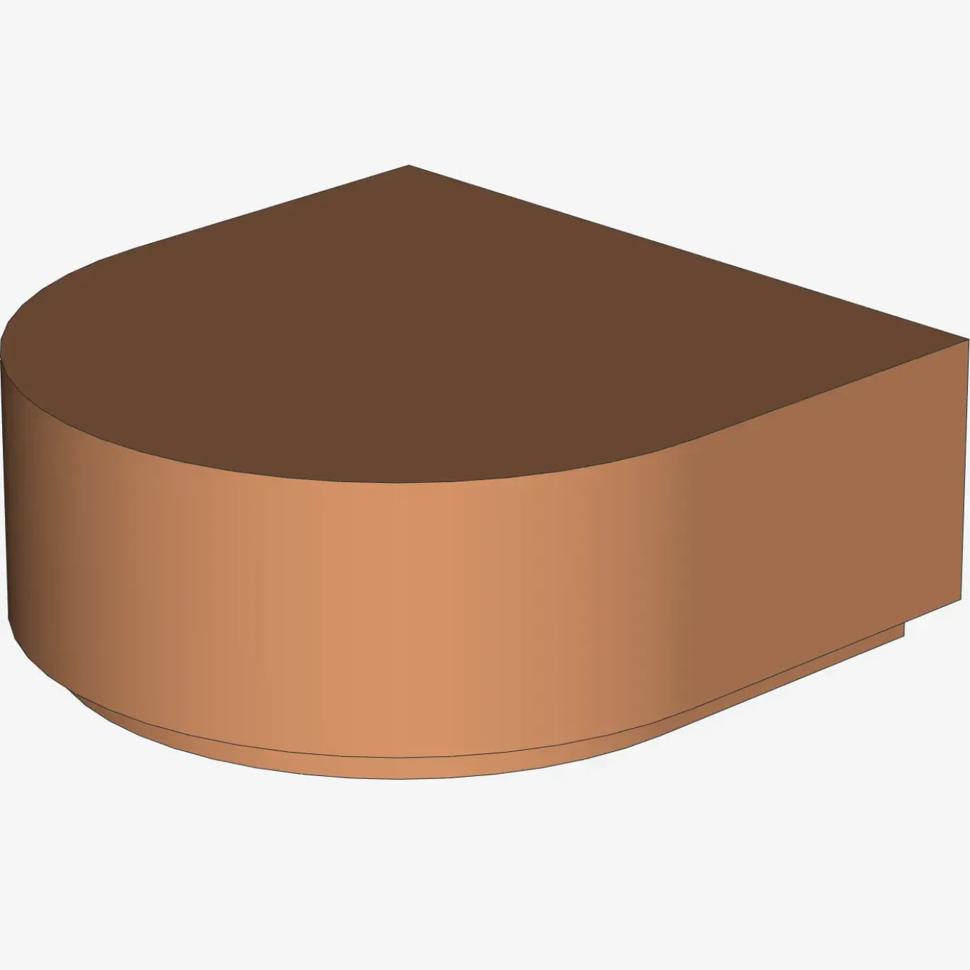 FLAT TILE 1x1 ½ CIRCLE X 200