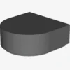 FLAT TILE 1x1 ½ CIRCLE X 1200