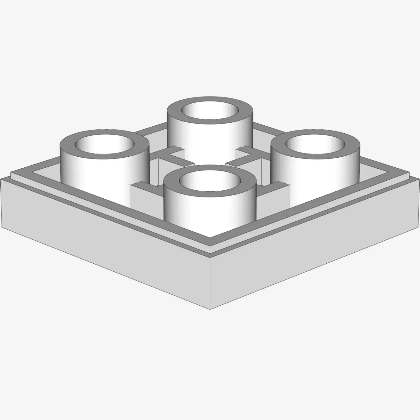 FLAT TILE 2X2 INV. X 100