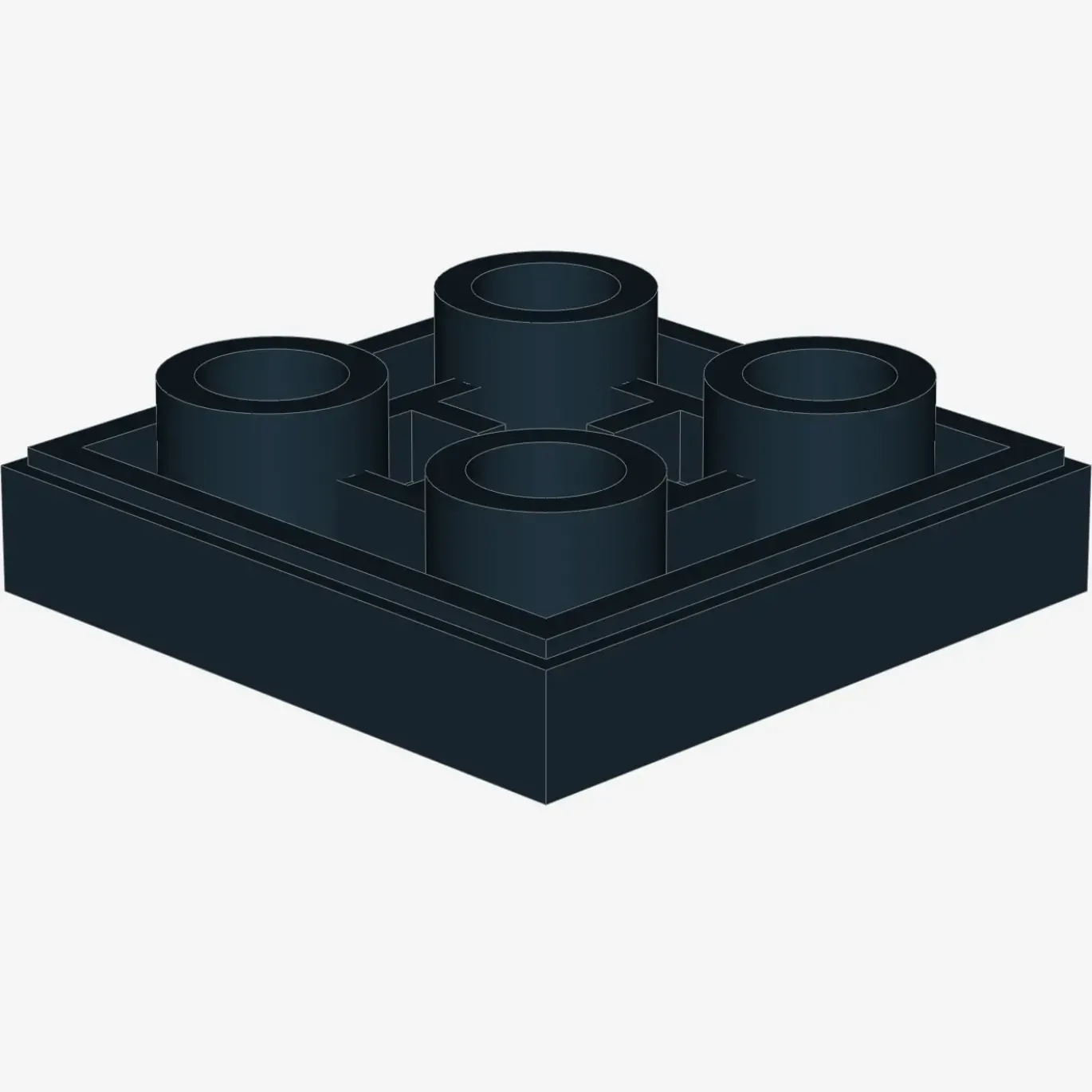 FLAT TILE 2X2 INV. X 100