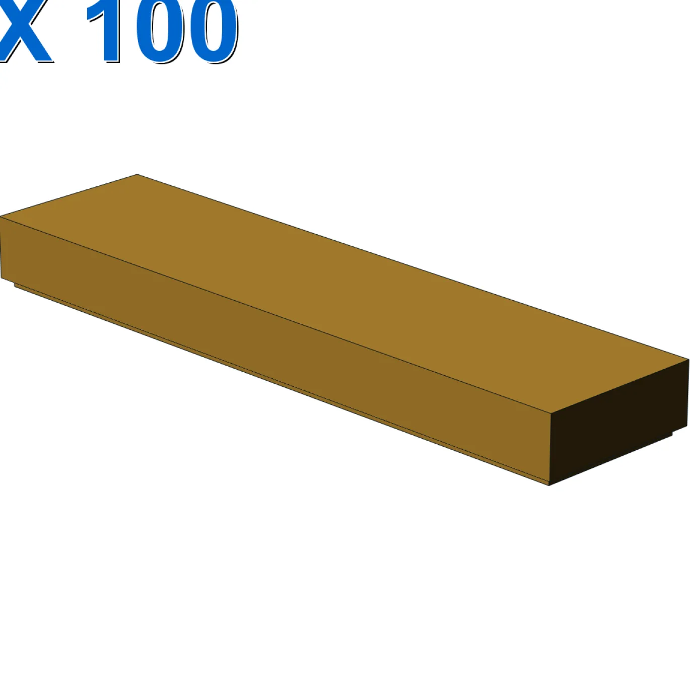 FLAT TILE 1X4 X 100
