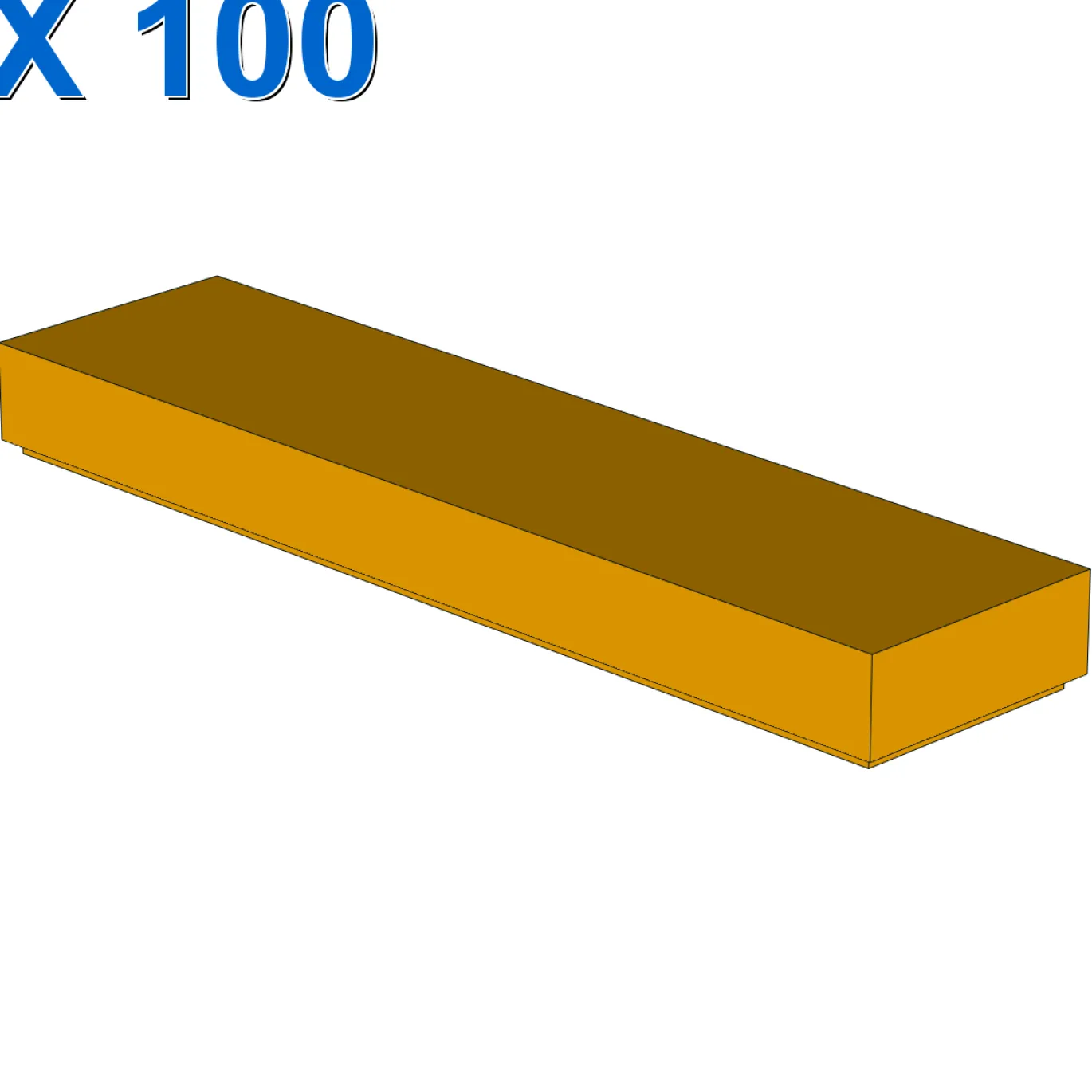 FLAT TILE 1X4 X 100