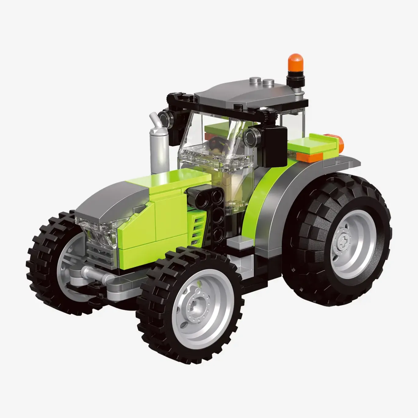 Großer Traktor mit Werkzeugen
