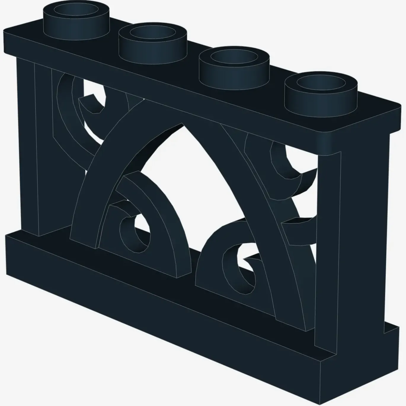 IRON FENCE 1X4X2 W/ 4 STUDS X 25