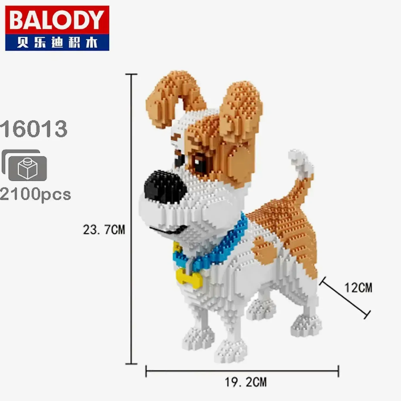 Jack Russel Terrier (diamond blocks)