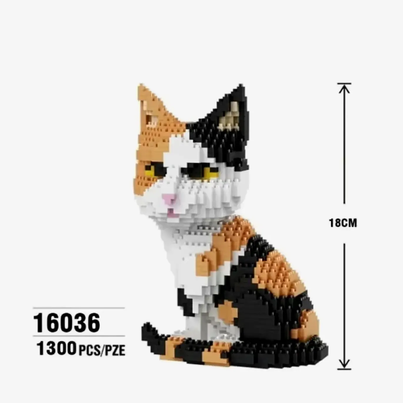 Katze mehrfarbig (diamond blocks)