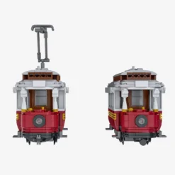 Klassische Straßenbahn mit Anhänger (8w)