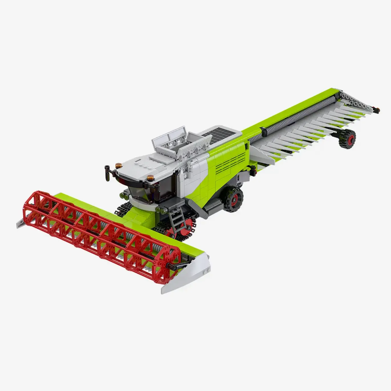 Mähdrescher mit Trailer und extra Schneidwerk