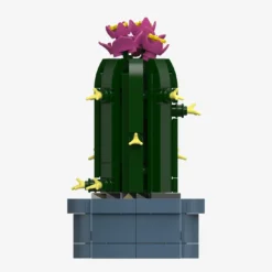 Mini-Säulenkaktus mit rosa Blüten