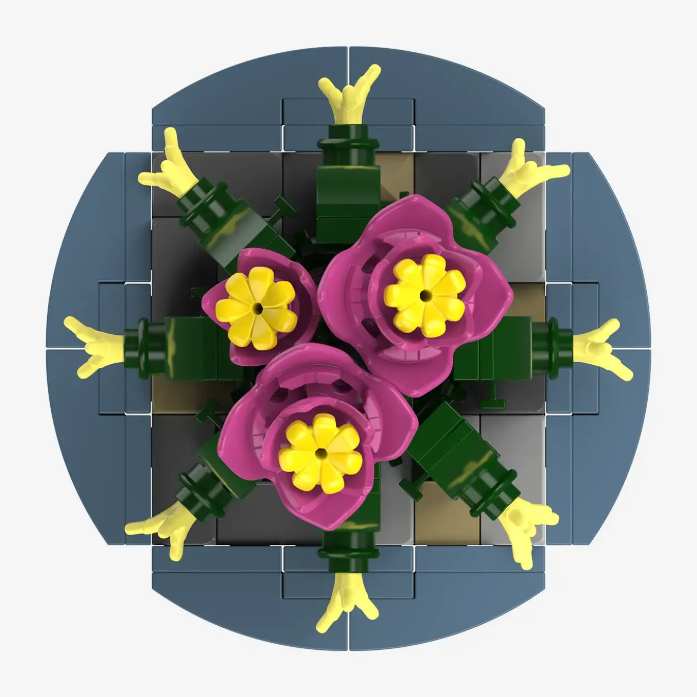 Mini-Säulenkaktus mit rosa Blüten
