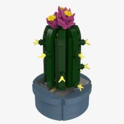 Mini-Säulenkaktus mit rosa Blüten