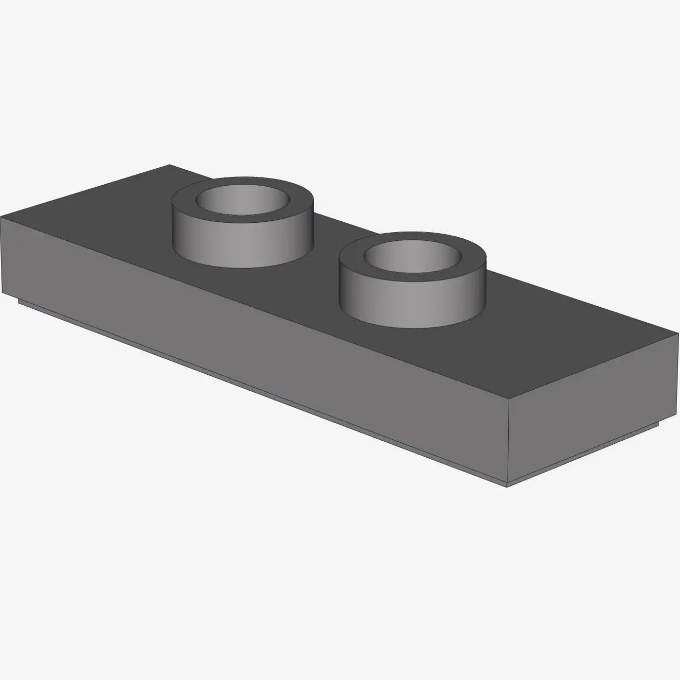 Modified 1 x 3 with 2 Studs (Double Jumper) X 100