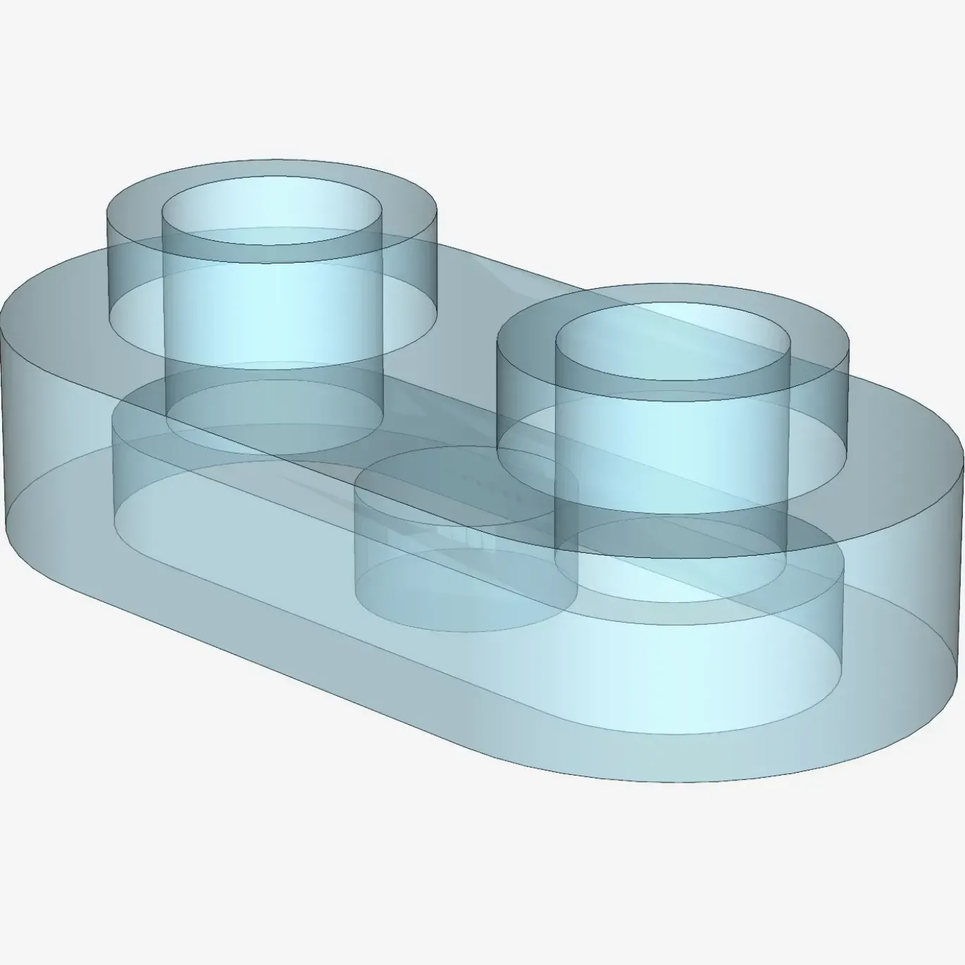 Plate, Modified 1 x 2 Rounded with 2 Open Studs X 200