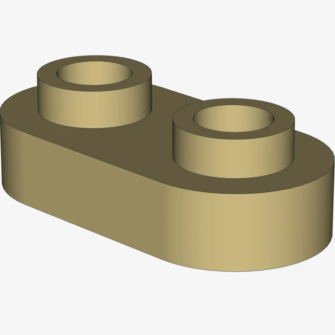 Plate, Modified 1 x 2 Rounded with 2 Open Studs X 200