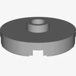 PLATE ROUND W. 1 KNOB X 100