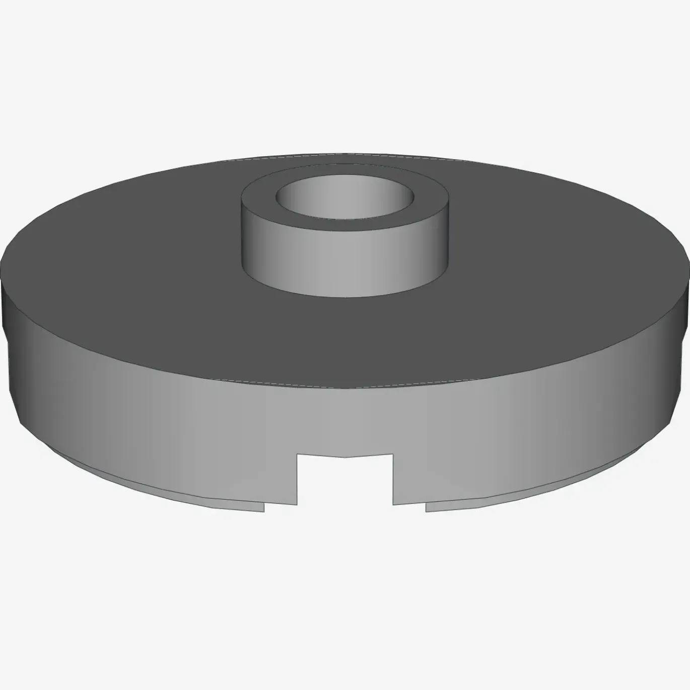 PLATE ROUND W. 1 KNOB X 100