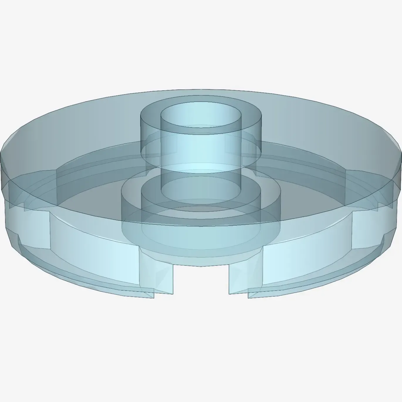PLATE ROUND W. 1 KNOB X 100