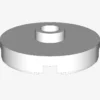 PLATE ROUND W. 1 KNOB X 100