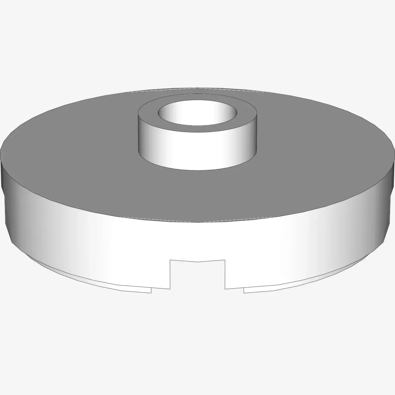 PLATE ROUND W. 1 KNOB X 100