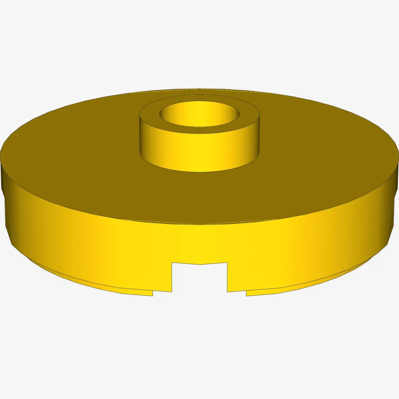 PLATE ROUND W. 1 KNOB X 100