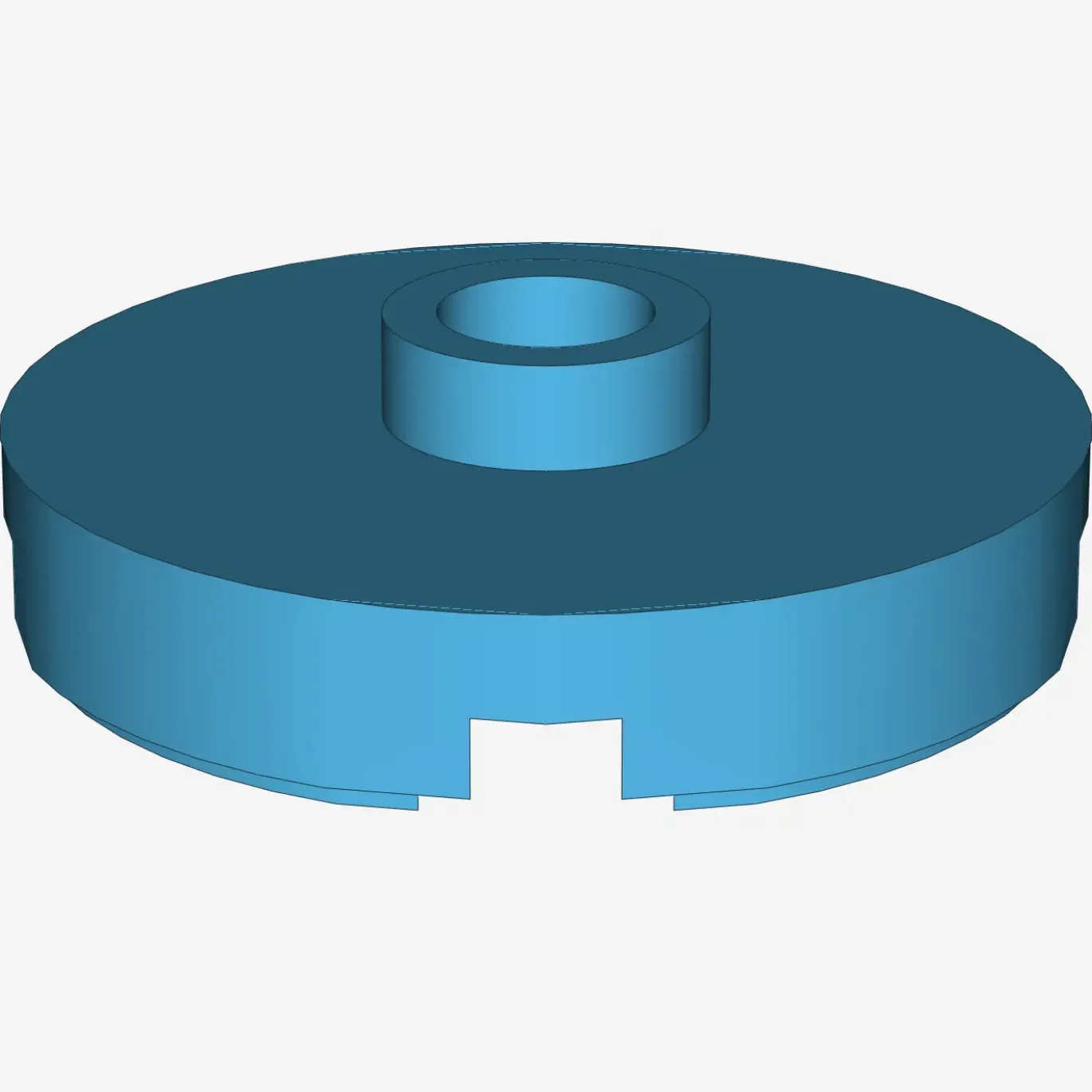 PLATE ROUND W. 1 KNOB X 100