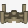 PLATE ROUND 2X2 W. VER.SHAFT X 50