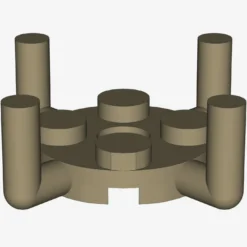 PLATE ROUND 2X2 W. VER.SHAFT X 50
