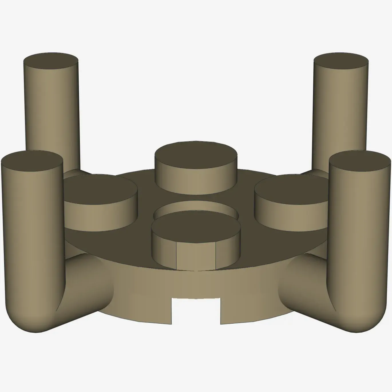 PLATE ROUND 2X2 W. VER.SHAFT X 50