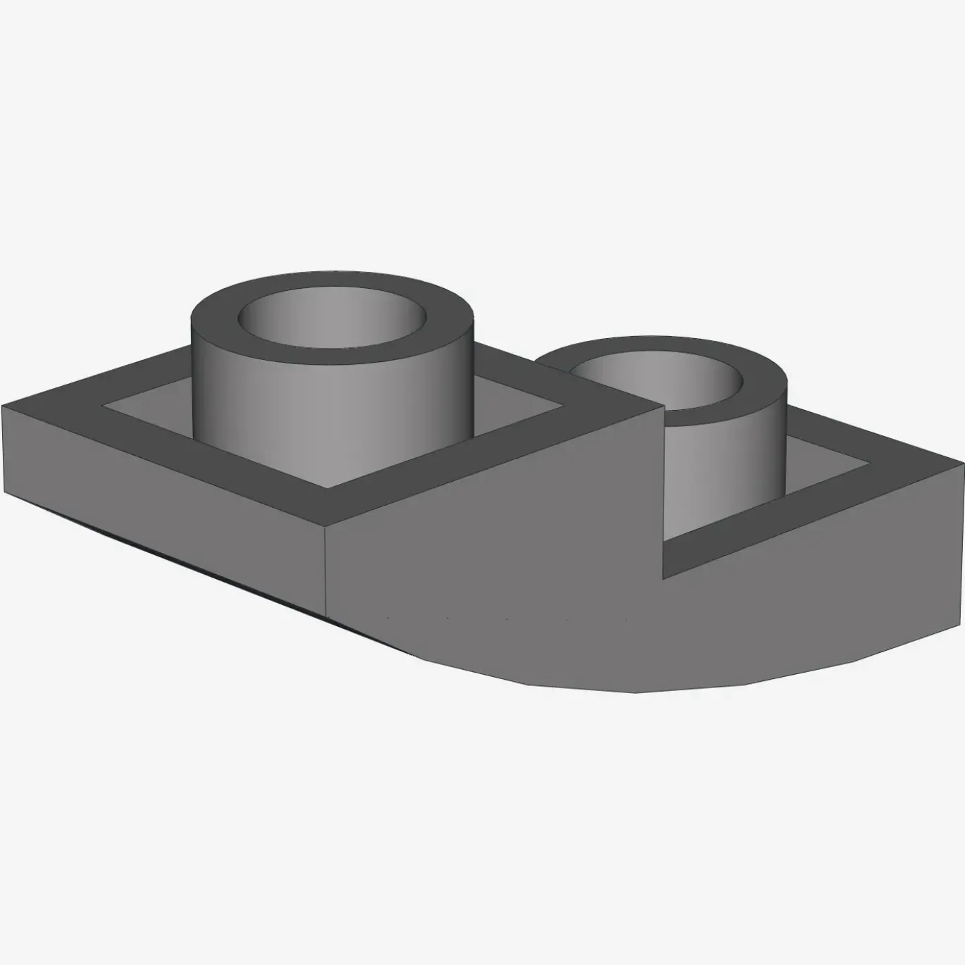 PLATE W/ HALF BOW INV. 1X2X2/3 X 100