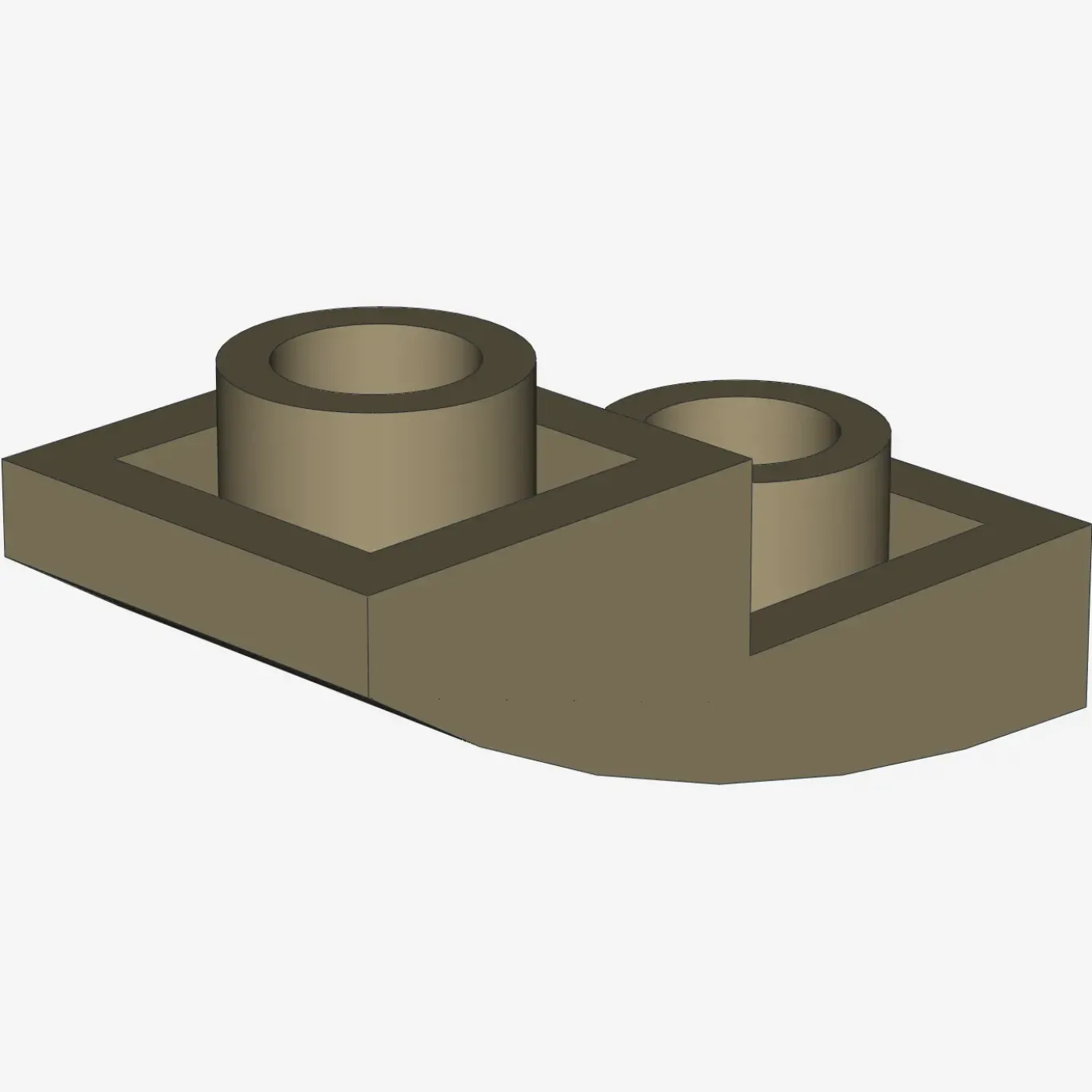 PLATE W/ HALF BOW INV. 1X2X2/3 X 100