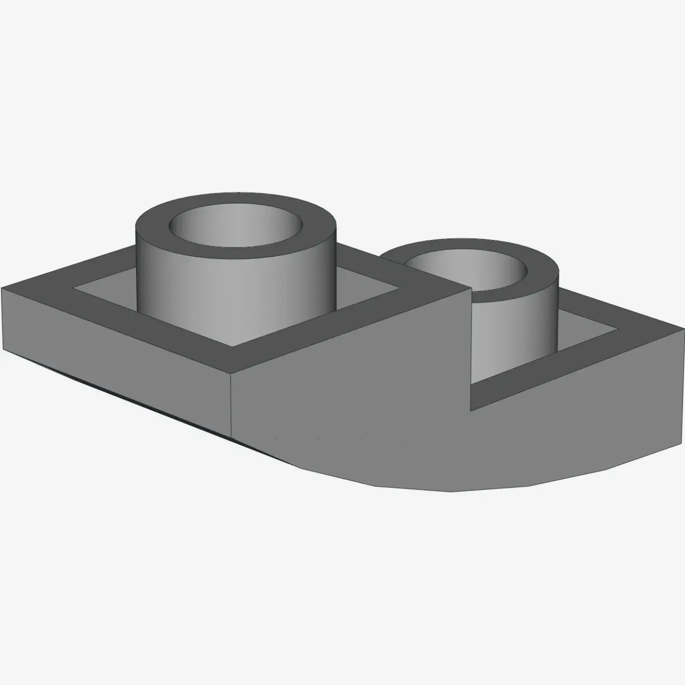 PLATE W/ HALF BOW INV. 1X2X2/3 X 600