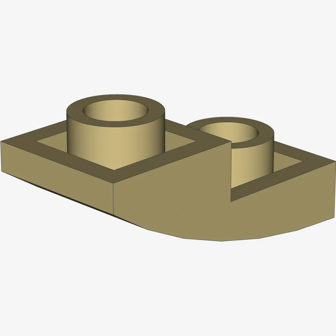 PLATE W/ HALF BOW INV. 1X2X2/3 X 100