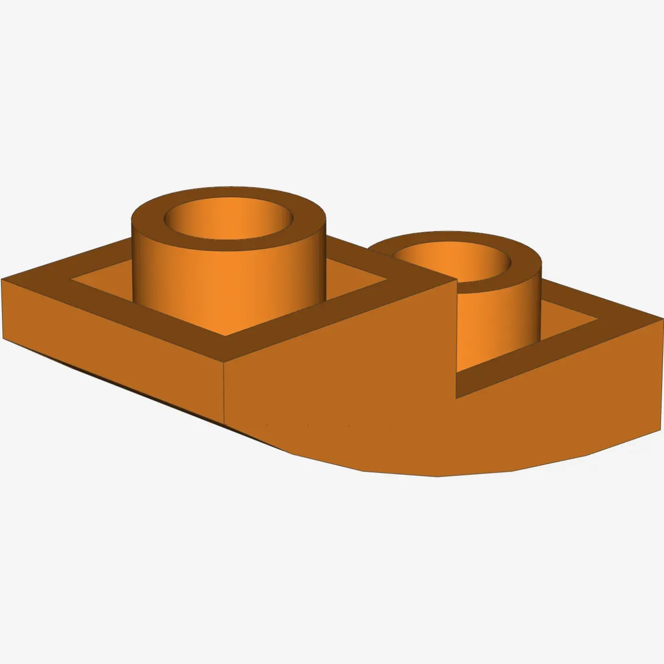 PLATE W/ HALF BOW INV. 1X2X2/3 X 100