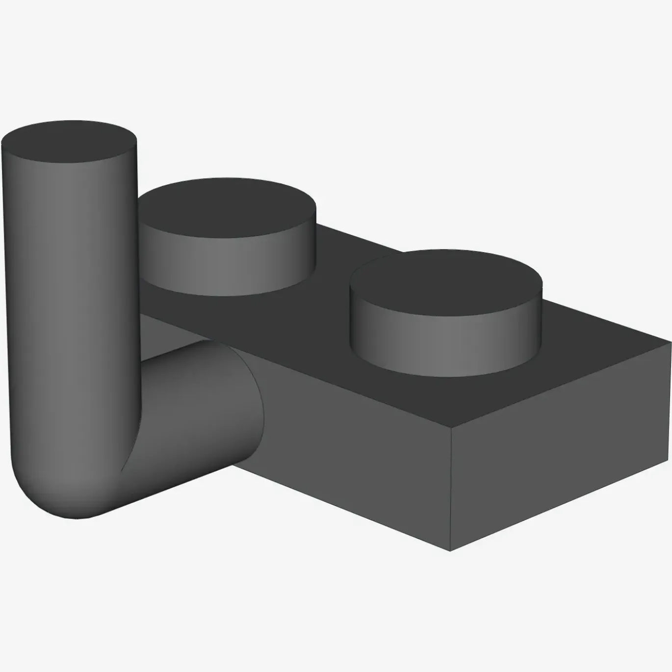 PLATE W. HOOK 1X2 X 100