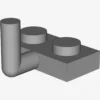 PLATE W. HOOK 1X2 X 100