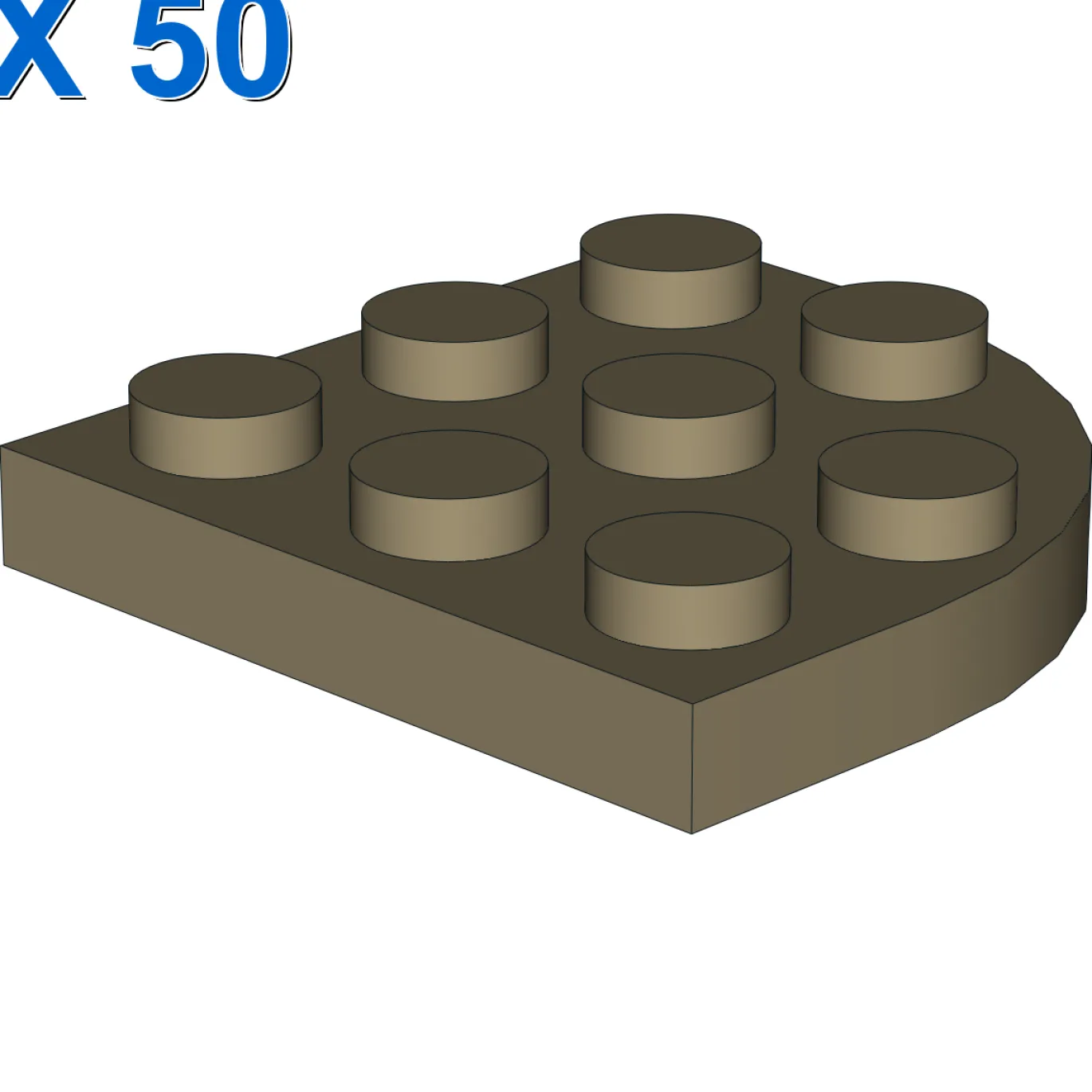 PLATE 3X3, 1/4 CIRCLE X 50